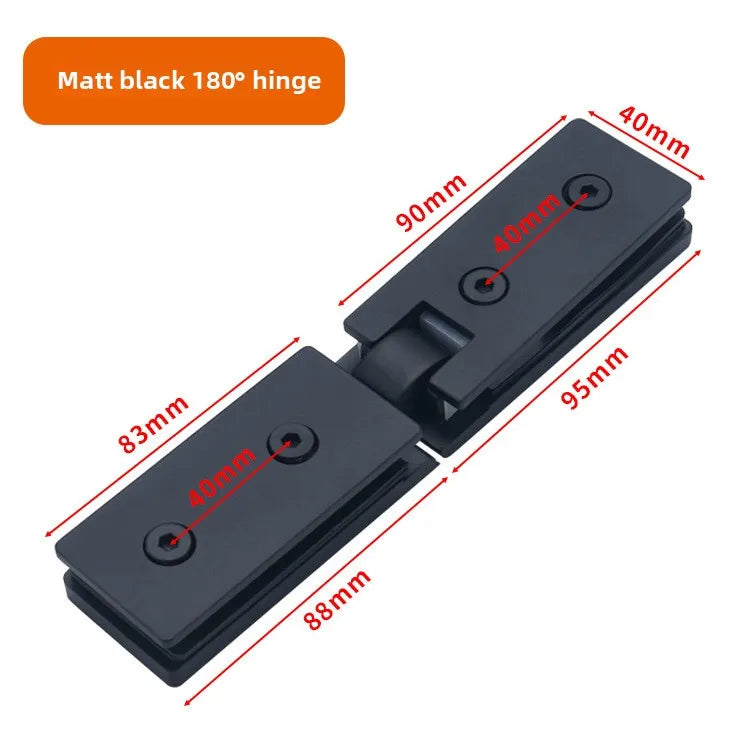 Frameless Glass Door Rectangular Bathroom Hinge 304 Stainless Steel Extremely Narrow Shower Room Hinge Door Clip Accessories