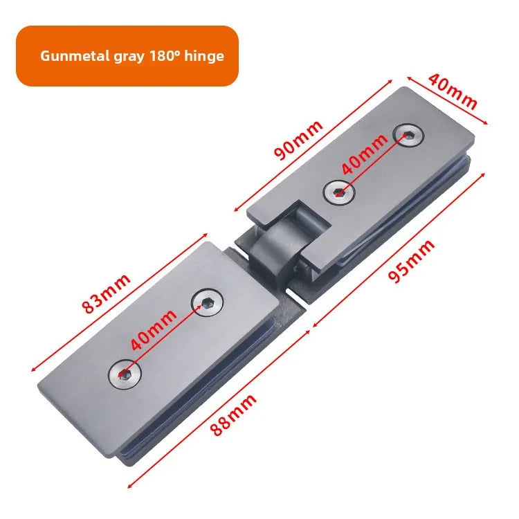Frameless Glass Door Rectangular Hinge – 304 Stainless Steel