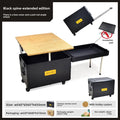 Outdoor Mobile Kitchen Car Camping Box Picnic Storage with Folding Tea Table
