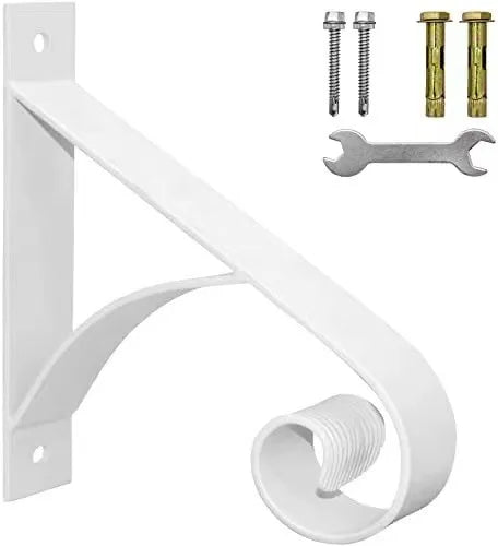 (Customization) Wall Installation 1-2 Steps White Handrails Outdoor Step Handrails Wrought Iron Stair Handrails