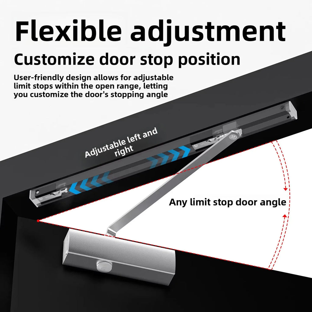 Slide Rail Square Machine Hydraulic Door Closer Silent Buffer Automatic Door Closer Aluminum Groove Door Closer