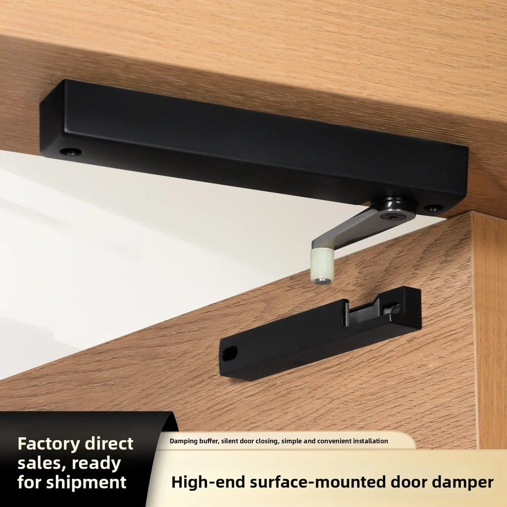 Heavy Duty Door Damper Wooden Swing Door Open Outside Invisible Household Silent Hydraulic Buffer Door Closer