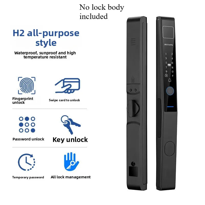 Broken Bridge Aluminum Facial Recognition Smart Lock Graffiti Fingerprint Lock Waterproof and High Temperature Resistance