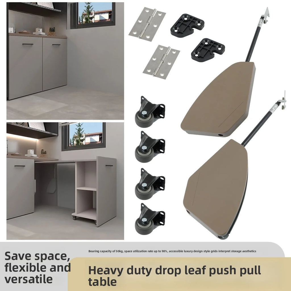 Flip-down Foldable Table Hardward Dining Table Tabletop Pull-out Telescopic Invisible Turn-down Table Support Accessories