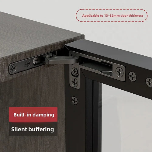Aluminum Frame Door 3D Adjustable Damping Hinge Invisible Hydraulic Buffer Hidden Heavy Heaven and Earth Hinge