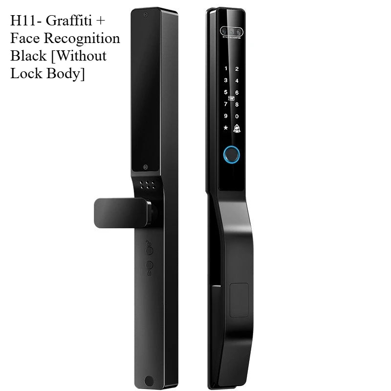Broken Bridge Aluminum Facial Recognition Smart Lock Graffiti Fingerprint Lock Waterproof and High Temperature Resistance