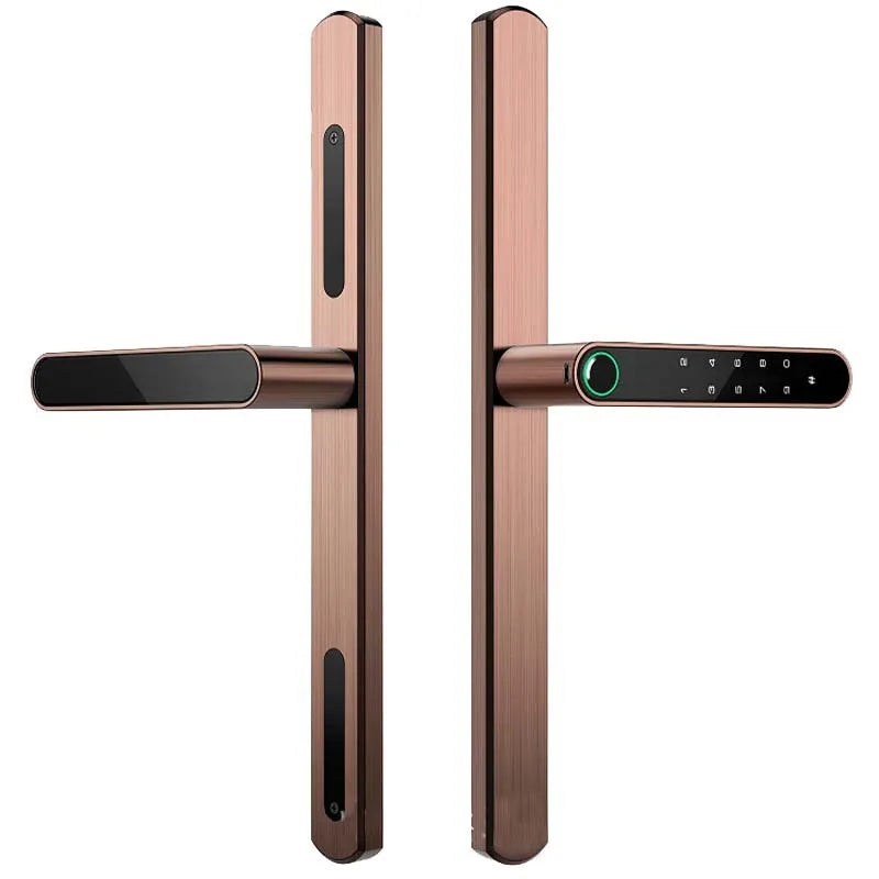 Tuya Waterproof Broken Bridge Aluminum Fingerprint Lock Narrow Side Door Double-sided Smart Password Lock