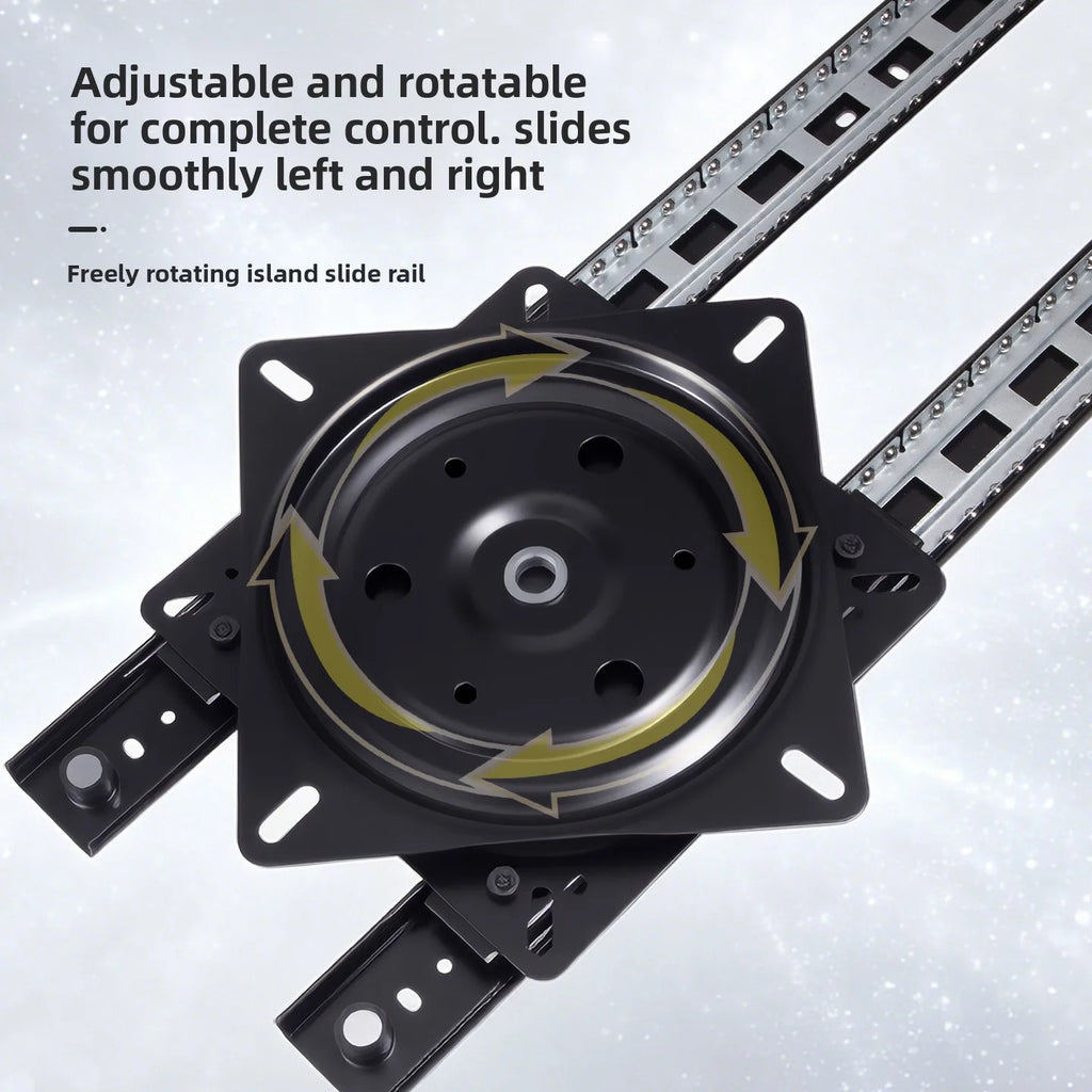 Translation Rotating Island Slide Rail Hardware Accessories Retractable Table Bar Guide Rail Pull Middle Island Rail Slide