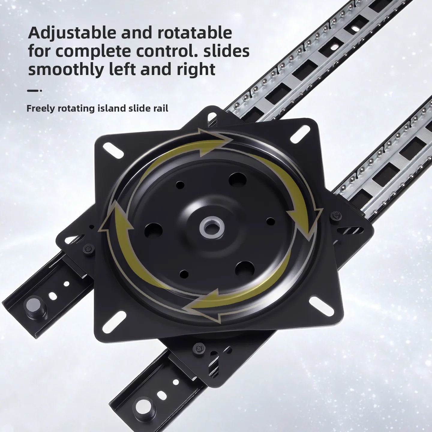 Translation Rotating Island Slide Rail Hardware Accessories Retractable Table Bar Guide Rail Pull Middle Island Rail Slide