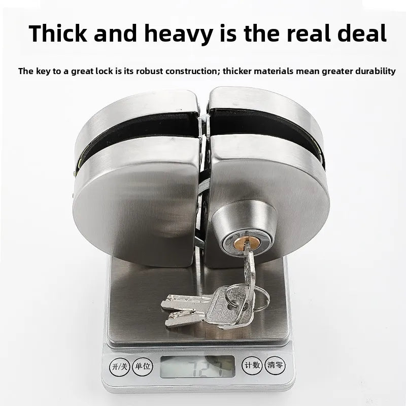 Semi-circular Non-opening Glass Door Lock Single and Double Door Door Frameless Glass Safety Lock Hardware Accessories