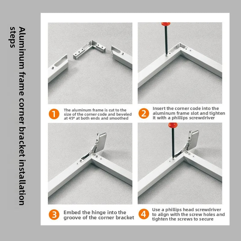 Aluminum Frame Door 3D Damping Hinge – Invisible Hydraulic Buffer