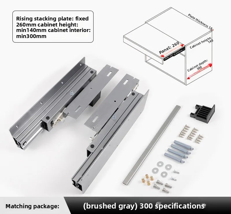 Invisible Rising Pull-out Table Hardware Extension Desk Slide Rail Folding Table Guide Rail Accessories