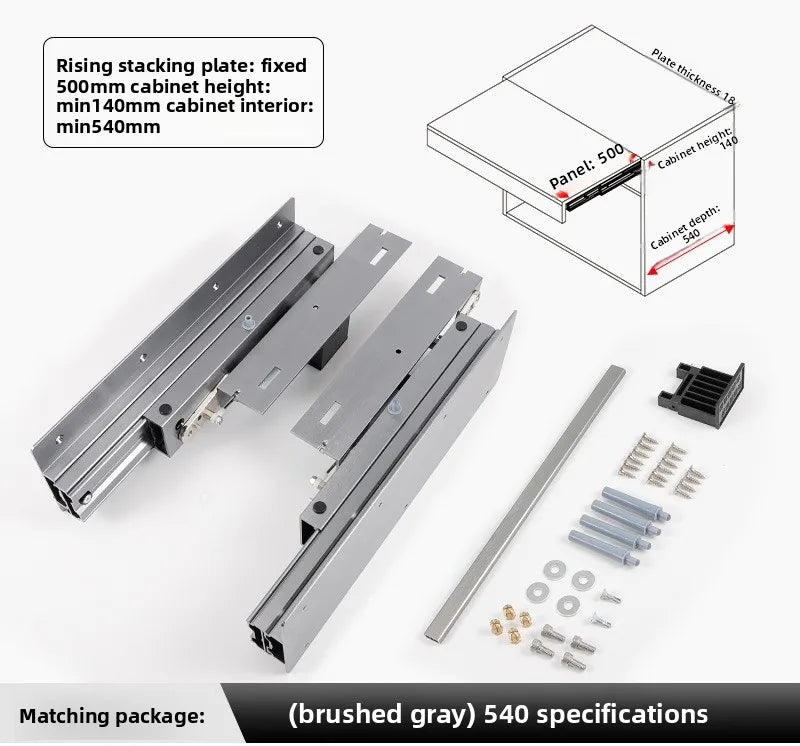 Invisible Rising Pull-out Table Hardware Extension Desk Slide Rail Folding Table Guide Rail Accessories