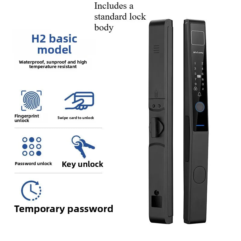 Broken Bridge Aluminum Facial Recognition Smart Lock Graffiti Fingerprint Lock Waterproof and High Temperature Resistance
