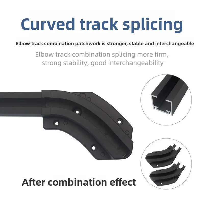 Referral Bus Door Slide Rail Silent Buffer Cloakroom Bedroom Door Invisible Sliding Sliding Door Track Hardware Accessories