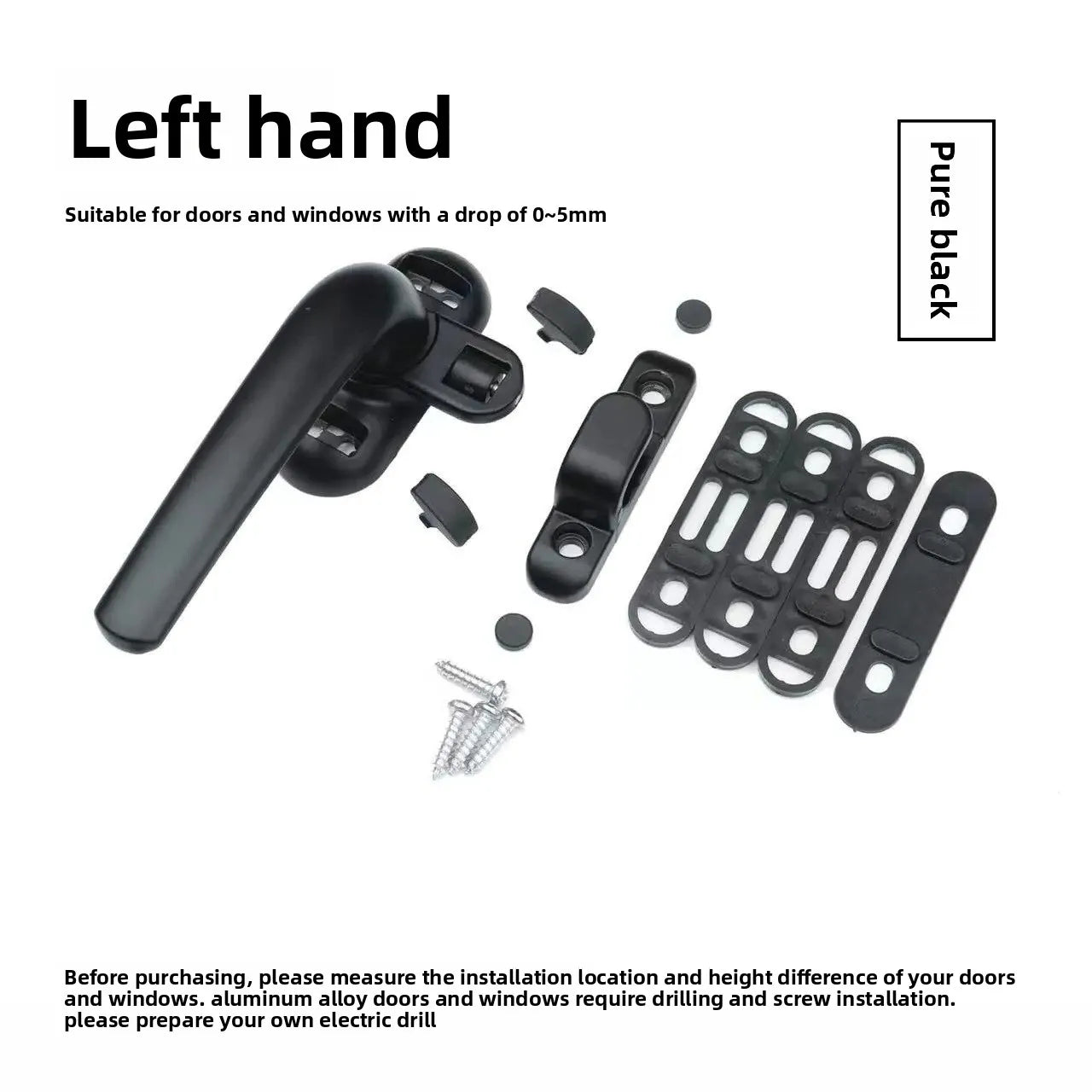 Internal and External Opening Universal Casement Window Sliding Window Aluminum Alloy Door and Window Handle Accessories