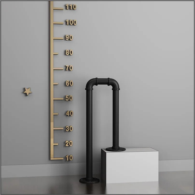 Simple Stair Handrail Household Elderly Children Household Fence Wrought Iron Water Pipe Indoor Creative Tone U-shaped Railing