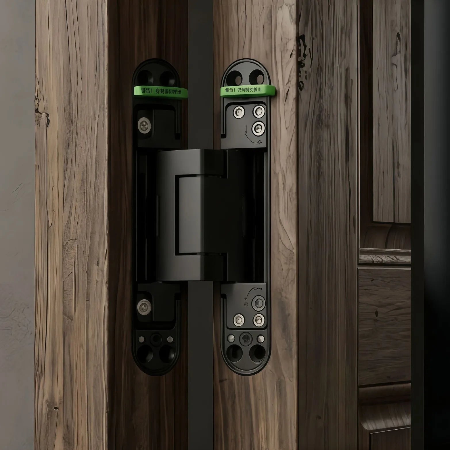 Hydraulic 3D Hidden Folding Invisible Door Hinge Without Tail Rod 90 Degree Invisible Buffer Automatic Closing Hinge