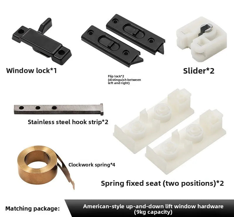 Up and Down Pull Window Accessories Arbitrary Stop Suspension Window Hardware Kitchen Wooden Window Up Slide Hardware