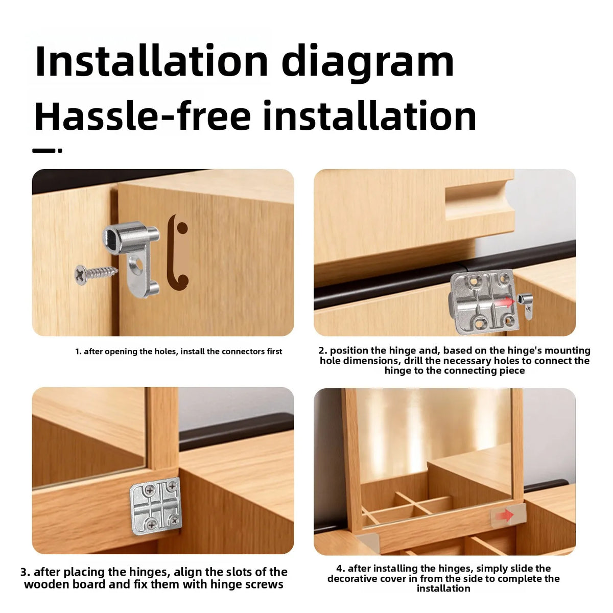 Ultra-Thin Dressing Table Soft Hinge for Flip Mirrors