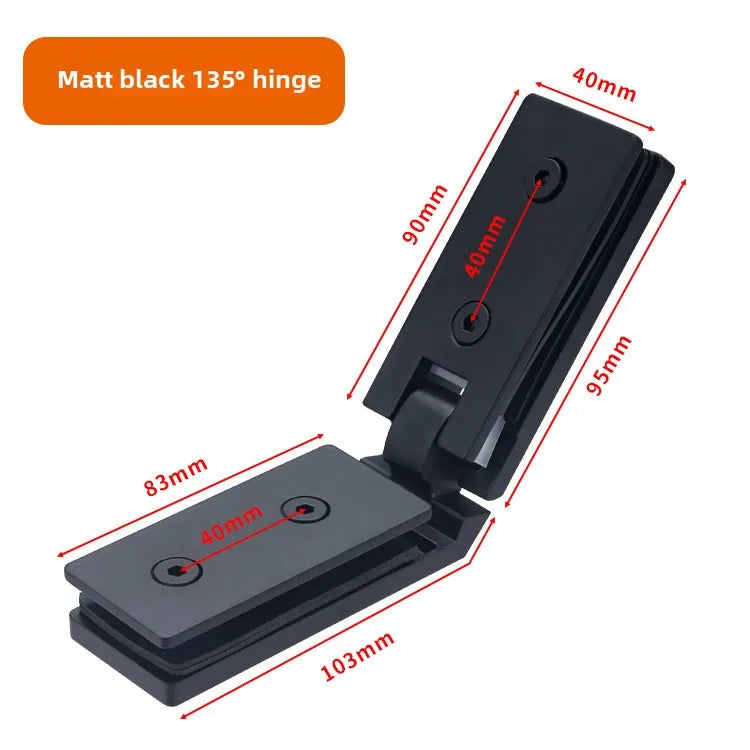 Frameless Glass Door Rectangular Hinge – 304 Stainless Steel