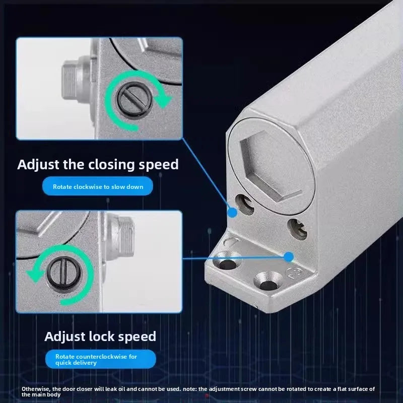 Slide Type Door Closer with 90° Positioning – Anti-theft Hydraulic Buffer