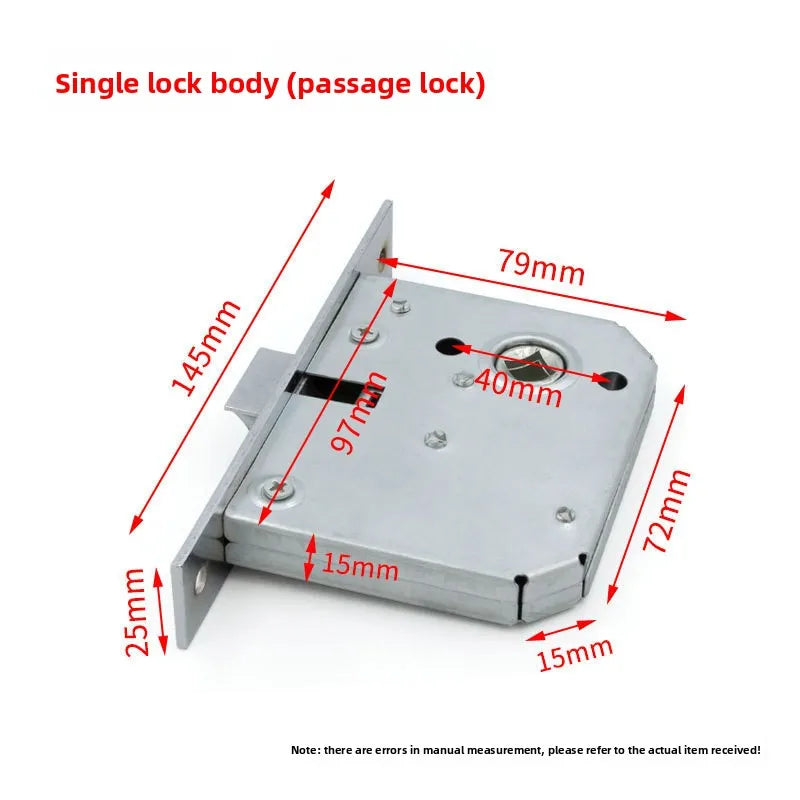 304 Stainless Steel Aisle Lock with Channel Handle for Fire Doors