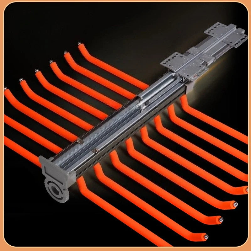 Cabinet Pull-out Pants Rack, Wardrobe Top Double-row Damping Pants Rack, Push-pull Retractable Pants Rack