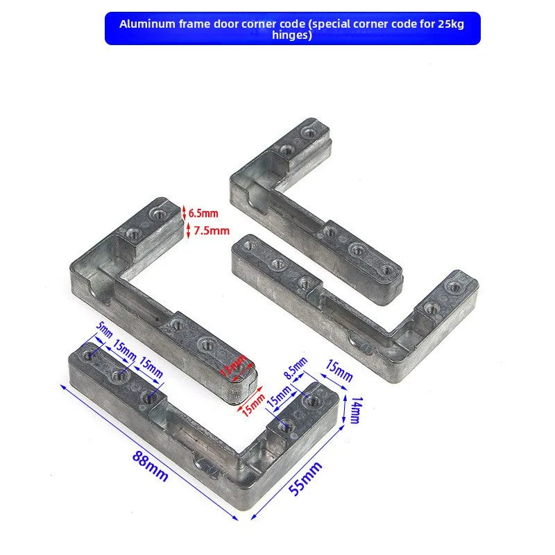 Aluminum Frame Door 3D Damping Hinge – Invisible Hydraulic Buffer