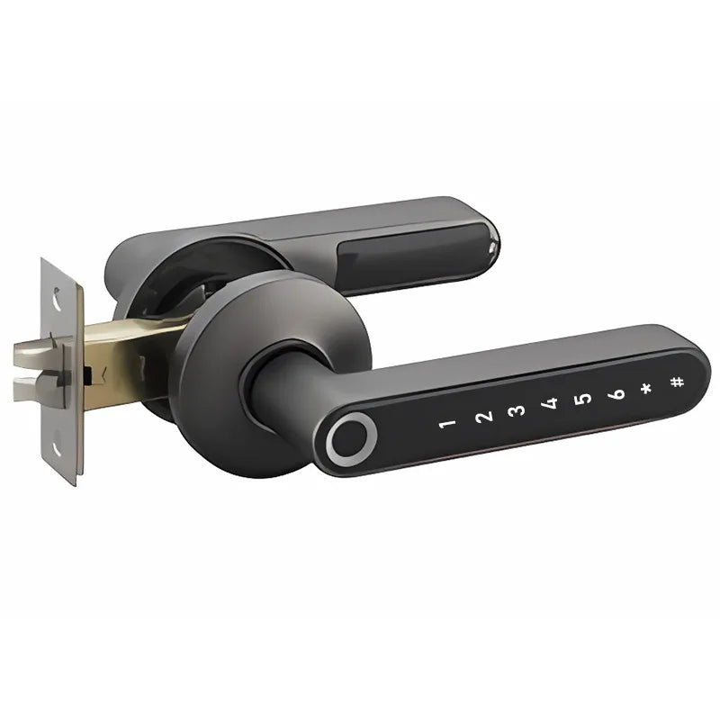 All-through Split Hotel Lock – Fingerprint & Card Smart Lock for Wooden Doors