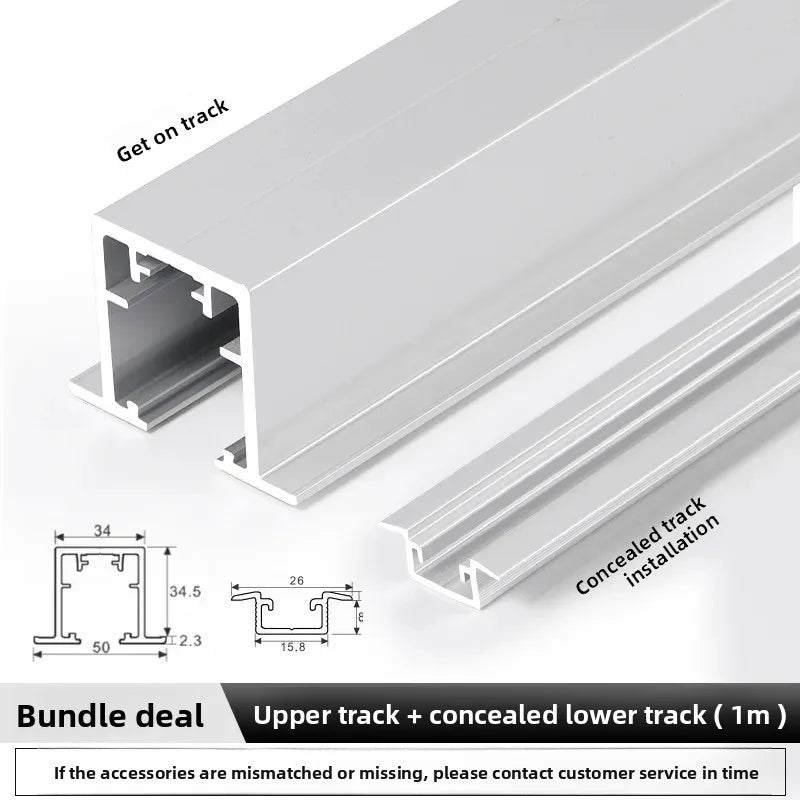 Walk-in Closet Folding Door Hardware Accessories 18 Plate Cloakroom Free Sliding Door Hanging Rail Hanging Slide Rail