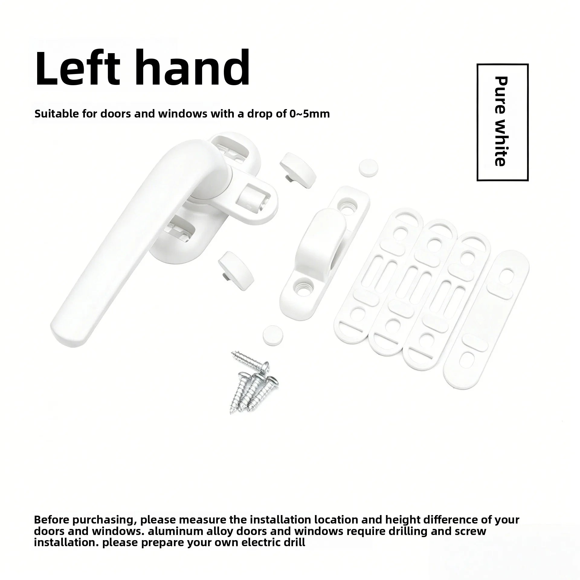 Internal and External Opening Universal Casement Window Sliding Window Aluminum Alloy Door and Window Handle Accessories