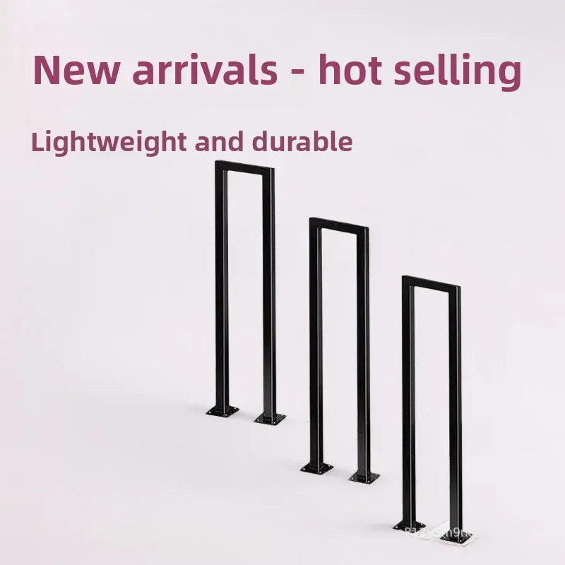 Black Sturdy Non-slip U-shaped Safety Guardrail Retro Industrial Iron Handrail Safety Handrail Stair Handrail Bracket