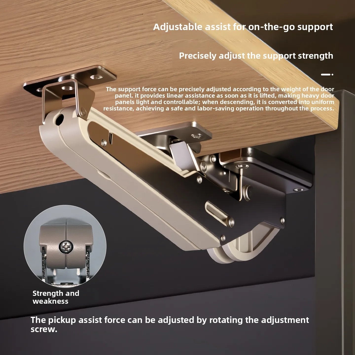 Cabinet Upturn Door Can Be Stopped At Will, Support Rod, Top-mounted Damping Belt Buffer Hydraulic Rod