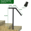 Simple Stairs American Household Industrial Water Pipe Outdoor Steps Garden Garage Wall Matte Black Children's Staircase