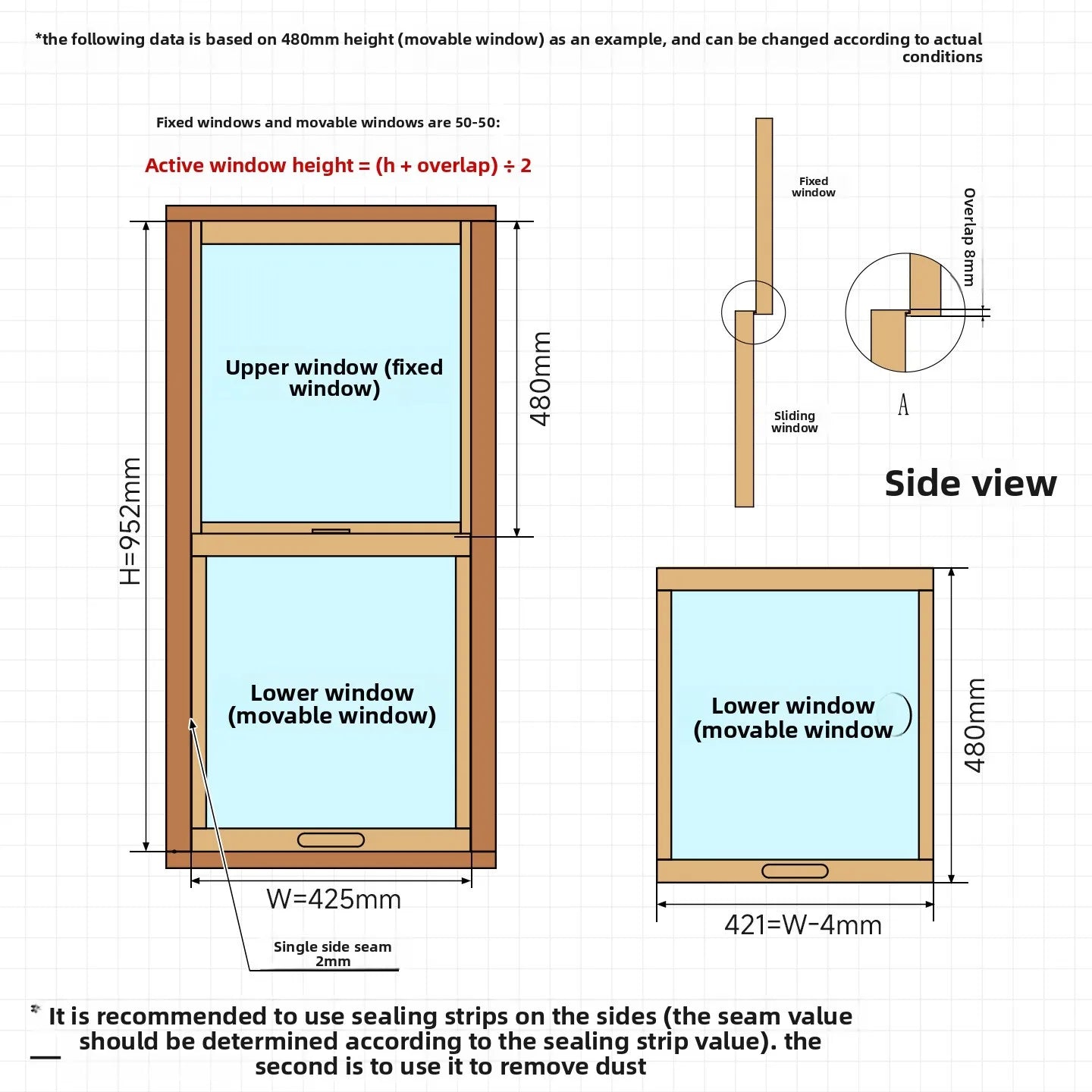 Up and Down Pull Window Accessories Arbitrary Stop Suspension Window Hardware Kitchen Wooden Window Up Slide Hardware