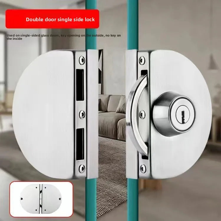 Semi-circular Lock for Frameless Glass Doors – Single & Double Door