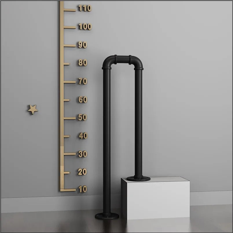 Simple Stair Handrail Household Elderly Children Household Fence Wrought Iron Water Pipe Indoor Creative Tone U-shaped Railing