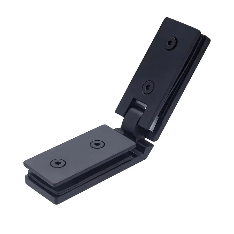 Frameless Glass Door Rectangular Bathroom Hinge 304 Stainless Steel Extremely Narrow Shower Room Hinge Door Clip Accessories