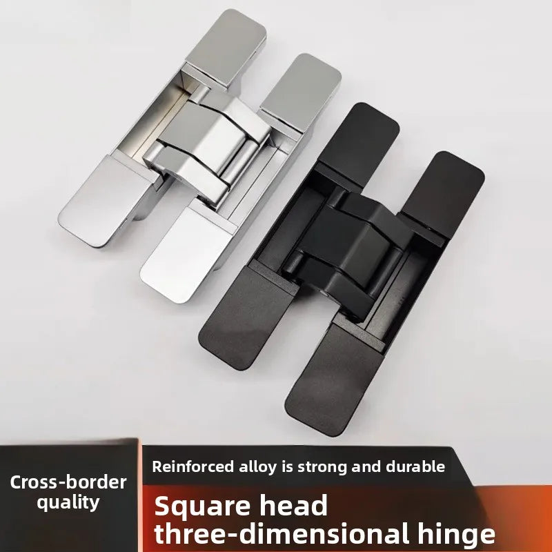 Invisible Square Head 3D Adjustable Hinge for Wooden Doors