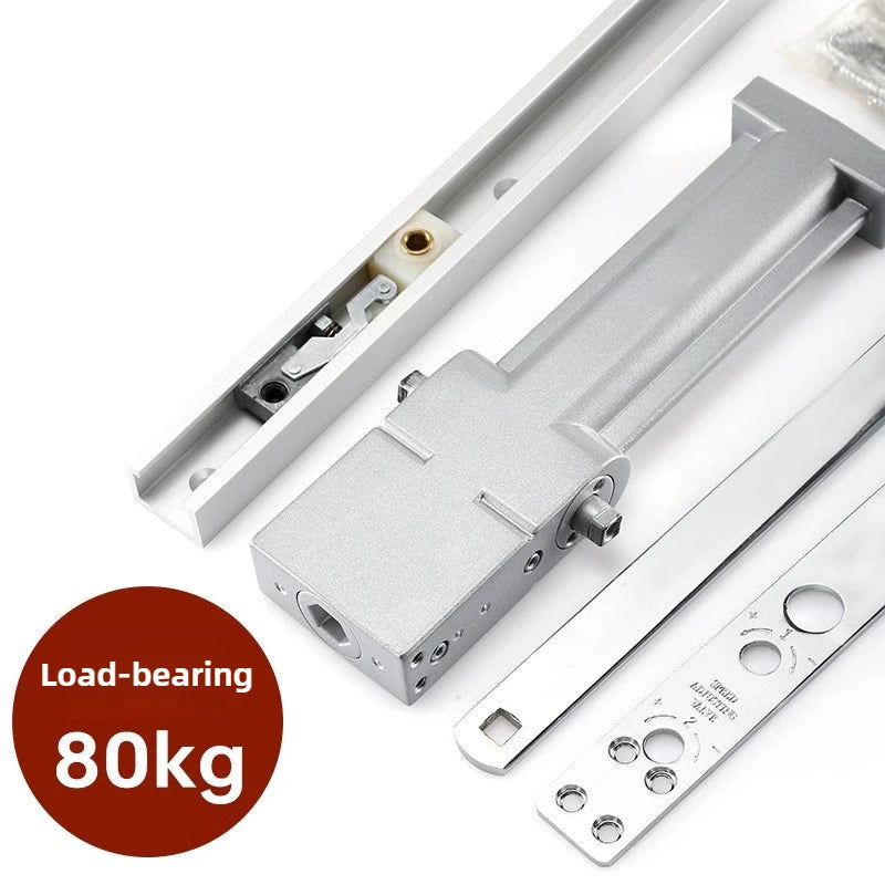 Hidden Door Closer Ultra-thin Invisible 90-degree Positioning 85KG Hotel Concealed Automatic Buffer Wooden Door Closer