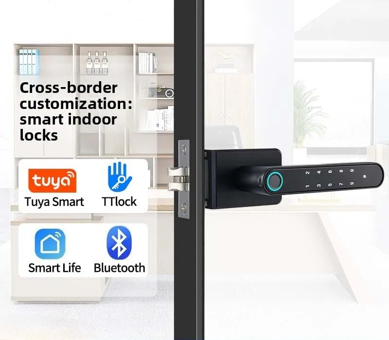 Broken Bridge Aluminum Fingerprint Smart Lock for Sliding Doors – Waterproof