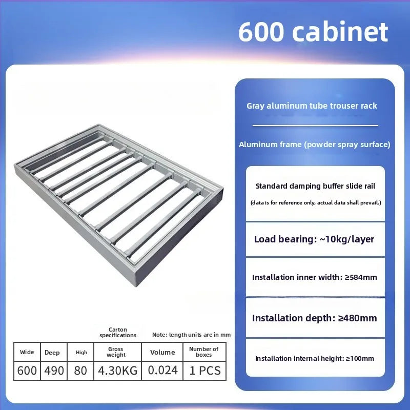 Wardrobe Pants Rack Household Hanging Pants Multi-functional Sliding Rail Push-pull Hardware Accessories