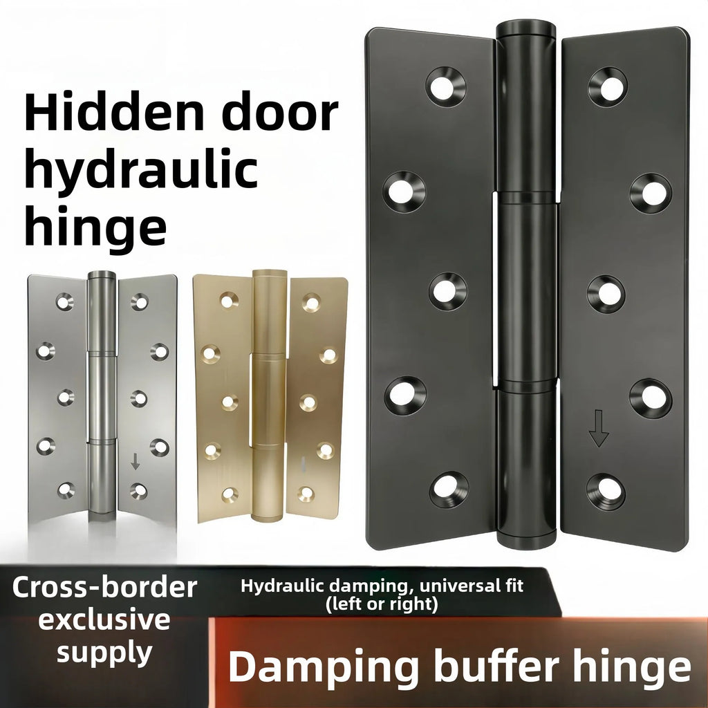 Hydraulic Damping Buffer Casement Hinge Thickened Load-bearing Wooden Door Silent Automatic Closed Door Hardware Accessories