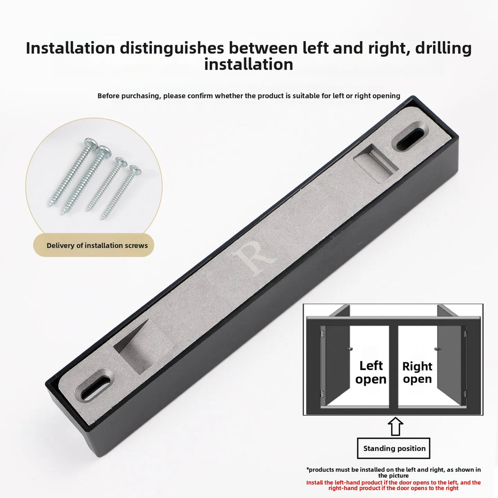 Heavy Duty Door Damper Wooden Swing Door Open Outside Invisible Household Silent Hydraulic Buffer Door Closer