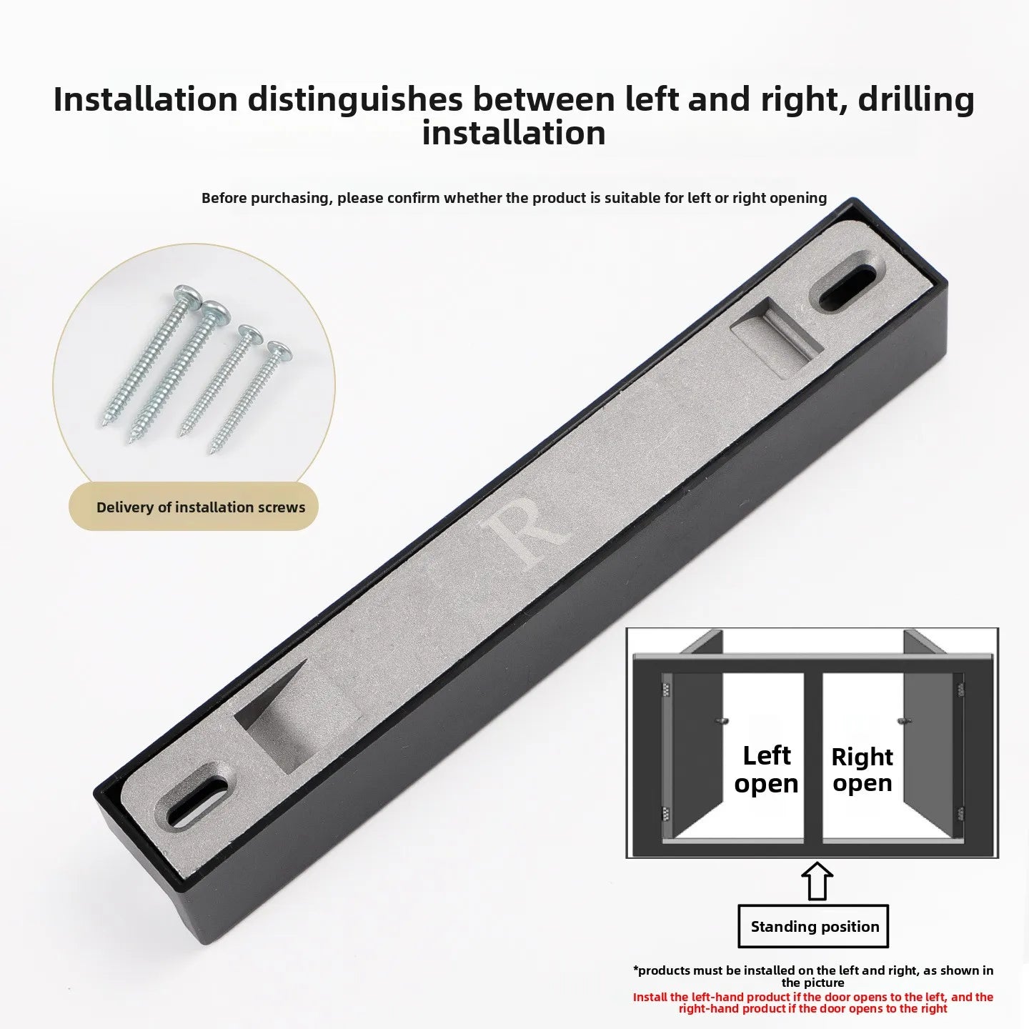 Heavy Duty Door Damper Wooden Swing Door Open Outside Invisible Household Silent Hydraulic Buffer Door Closer