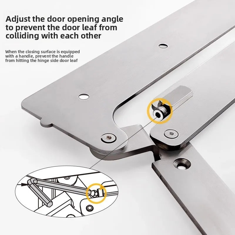 No Lower Rail Flat Folding Door Track Hardware Full Set of 180 Degree Folio Wooden Flat Door Folding Sliding Door Accessories