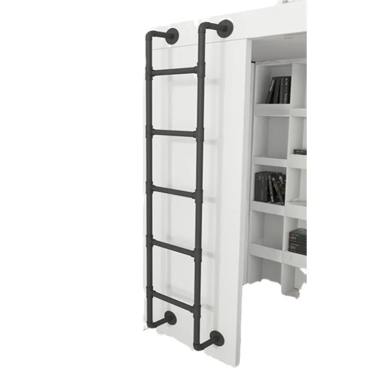 Nordic Ladder Household Straight Ladder Student Dormitory Up and Down Bed Ladder Loft Stairs Wrought Iron Loft Retro