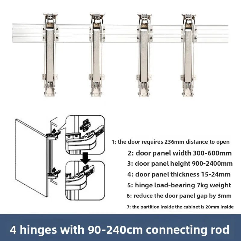 Bus Door Hinge & Wardrobe Sliding Track – Damping Buffer Swing Door Hardware