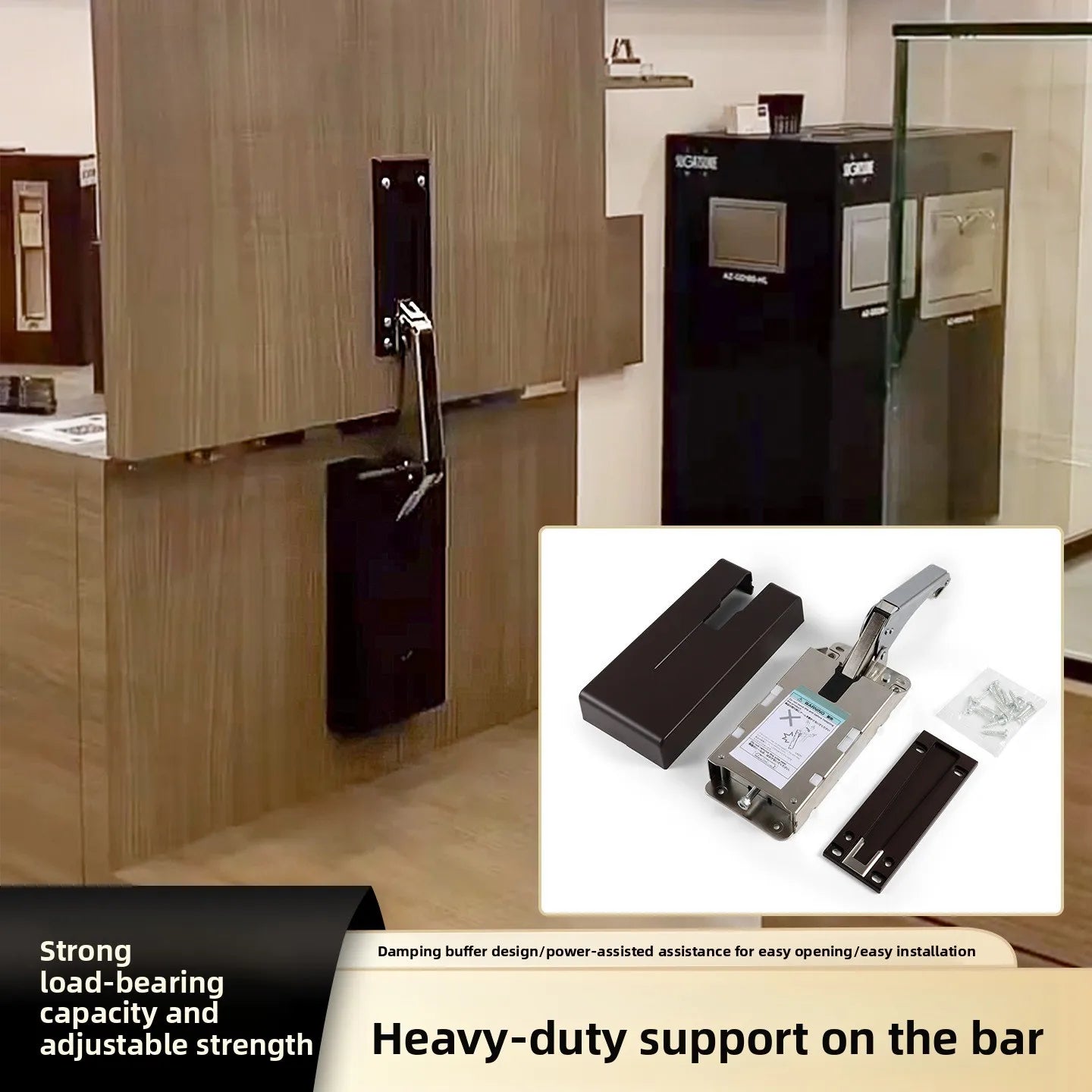 Heavy Duty Upturn Counter Support Damper Bar Entrance and Exit Flip Table Silent Air Support Damper